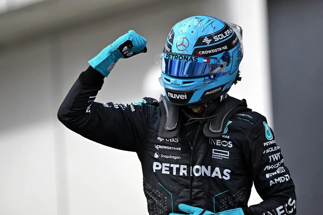 2024 George Russell Mercedes AMG Petronas F1 Team Replica Race Suit-Dubai Sports Wear - Dubai Sports Pro