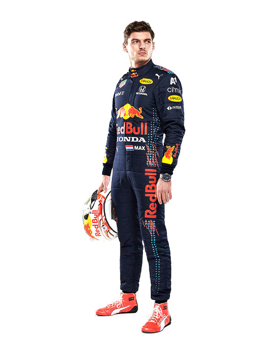 F1 Red Bull Max Verstappen 2021 Printed Race Suit - Dubai Sports Pro