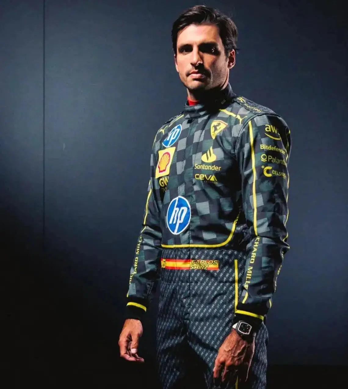 Charles Leclerc And Carlos Sainz Scuderia Ferrari HP's Carbon-Fibre Race Suits Italian Grand Prix - Dubai Sports Pro