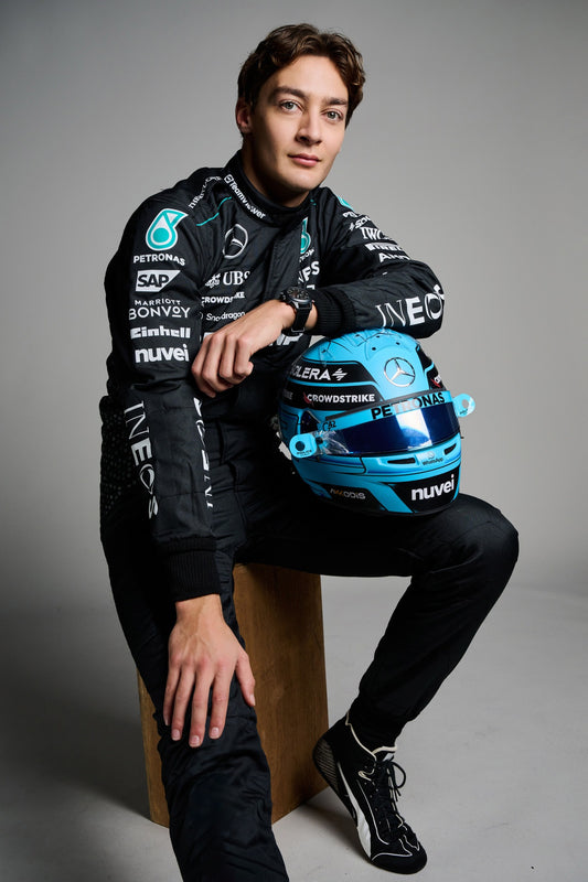 2024 George Russell Mercedes AMG Petronas F1 Team Replica Race Suit-Dubai Sports Wear - Dubai Sports Pro