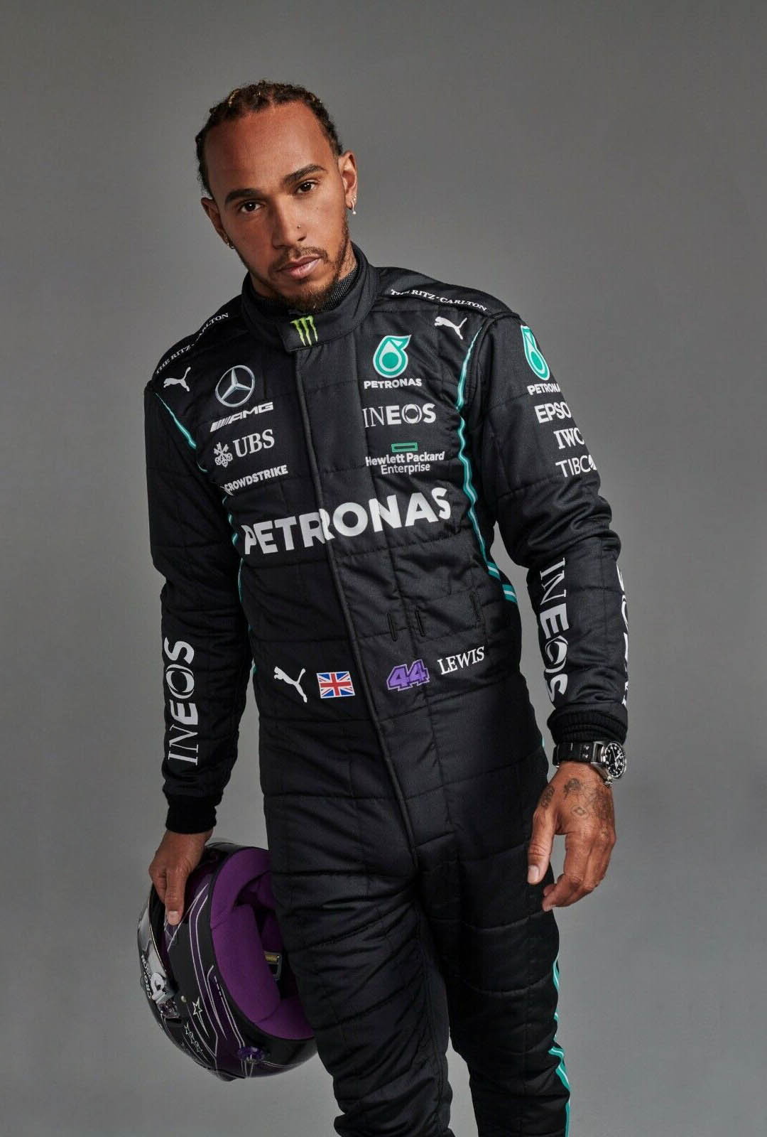 2021 Lewis Hamilton Mercedes F1 Race Suit - Dubai Sports Pro