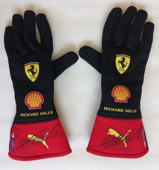 2023 Carlos Sainz Scuderia Ferrari F1 Gloves - Dubai Sports Pro