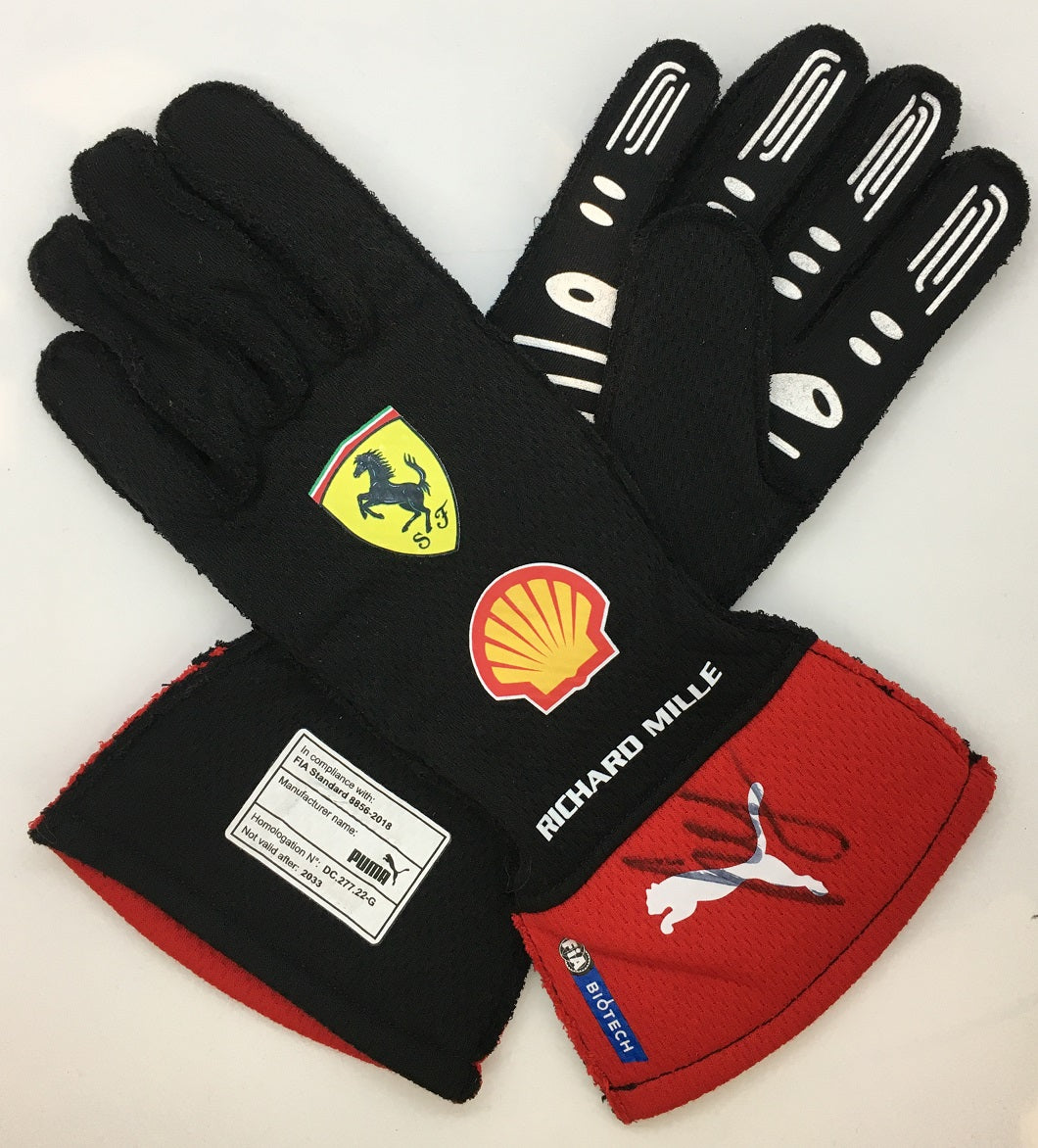 2023 Carlos Sainz Scuderia Ferrari F1 Gloves - Dubai Sports Pro