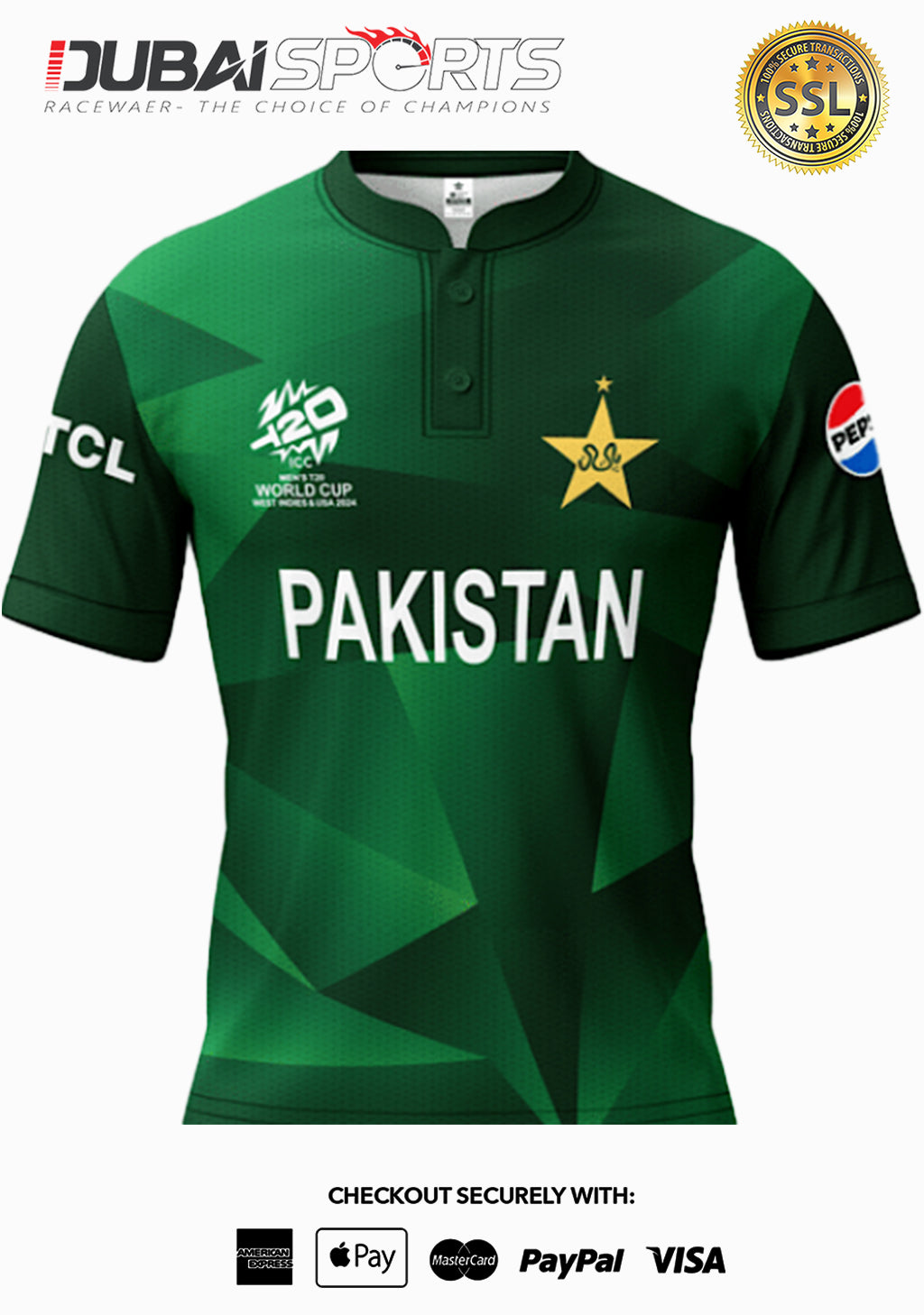 Dubai Sports Pro Pakistan Cricket Kit – T20 World Cup Edition 2024
