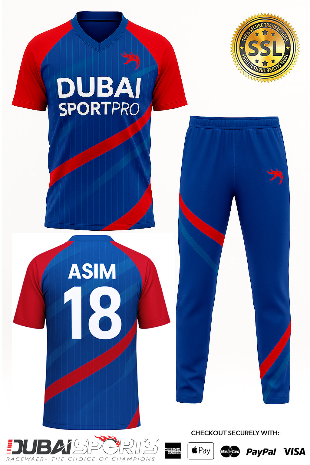 Dubai Sports Pro Custom Cricket Kit – Elite Performance Edition