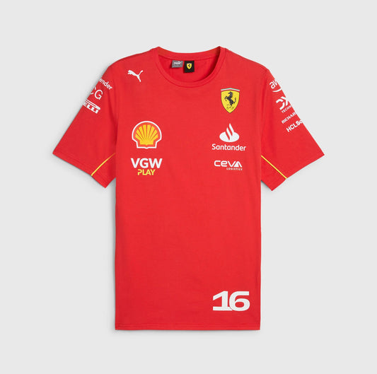 Scuderia Ferrari 2024 Team Charles Leclerc T- Shirt (Copy) - Dubai Sports Pro