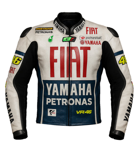 Yamaha FIAT VR46 Racing Leather Jacket – MotoGP Custom Edition