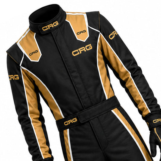 Black Crown Racing Suit – Custom Design Double Layer Motorsport Kart Racing Suit