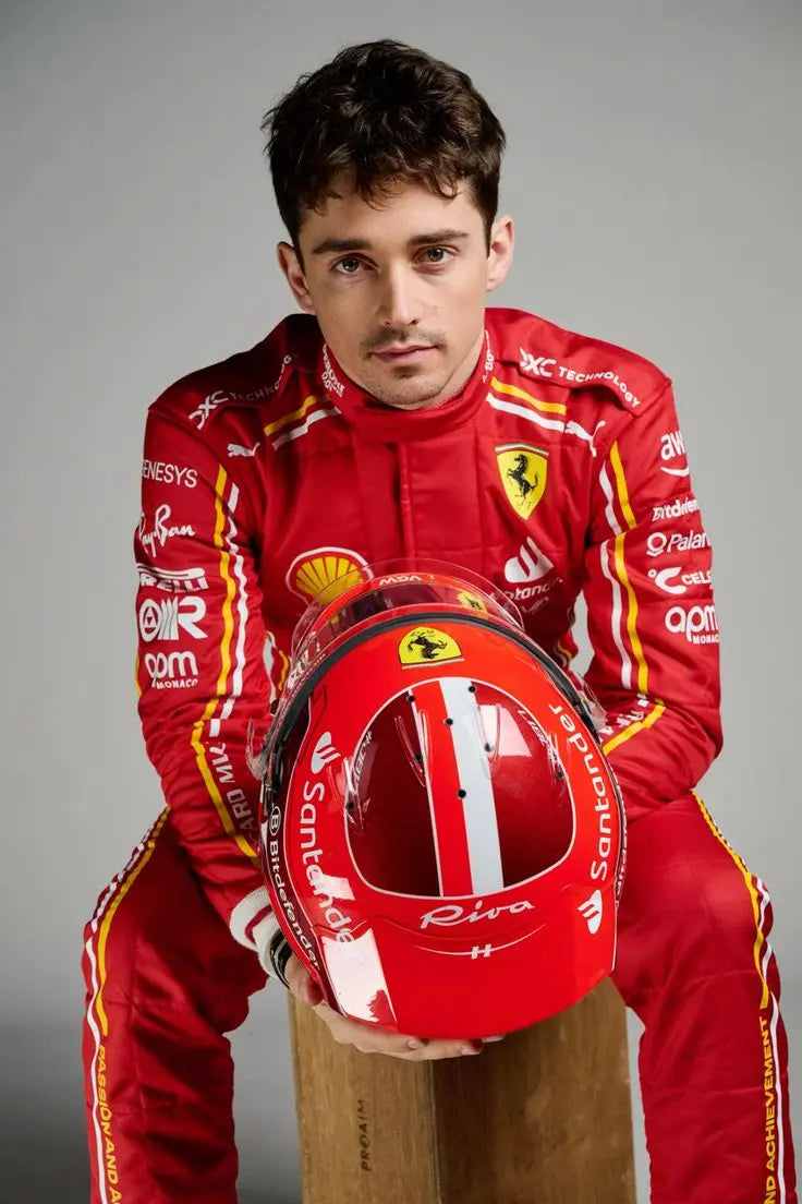 New Charles Leclerc 2024 Monaco GP Scuderia Ferrari HP F1 Team Replica Racing Suit - Dubai Sports Pro