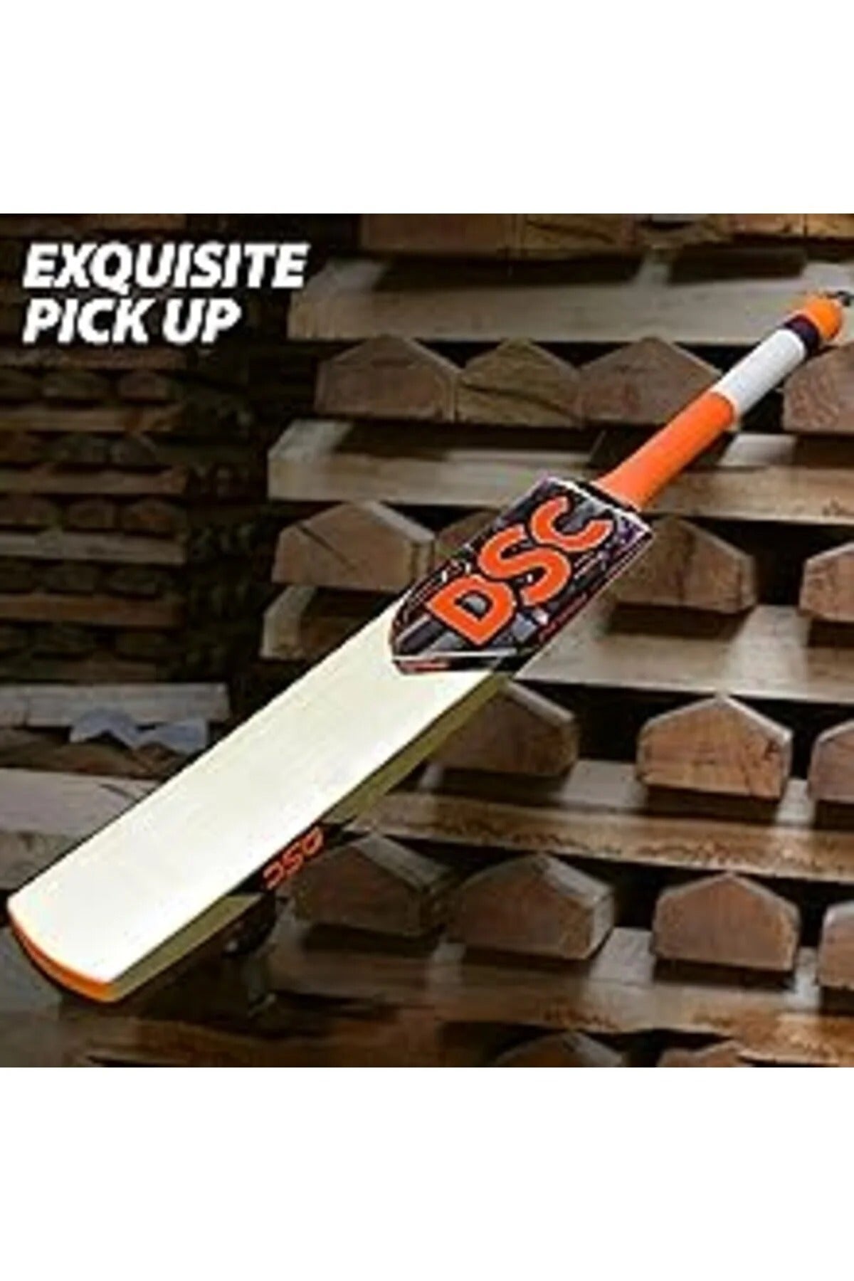 DSC Intense Storm Kashmir Willow Cricket Bat – Short Handle for Leather Ball | Professional Grade Ball_type | Leather Ball
