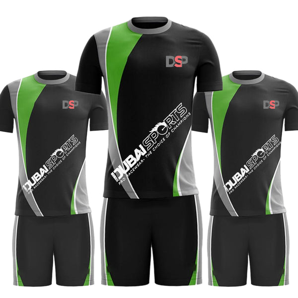 DSP Black Streak Soccer Uniform – Lightweight Football Kit for All