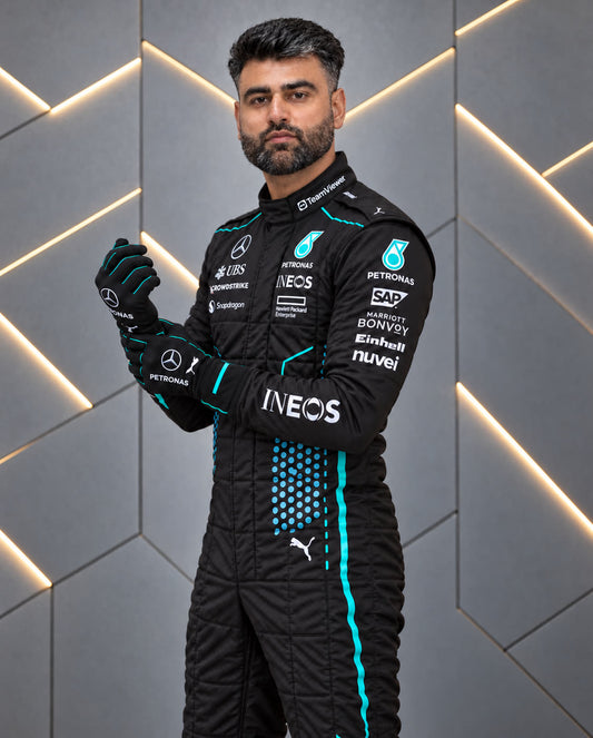 2024 Mercedes Inspired FR Racing Suit – Premium Double-Layer Nomex Motorsport Suit