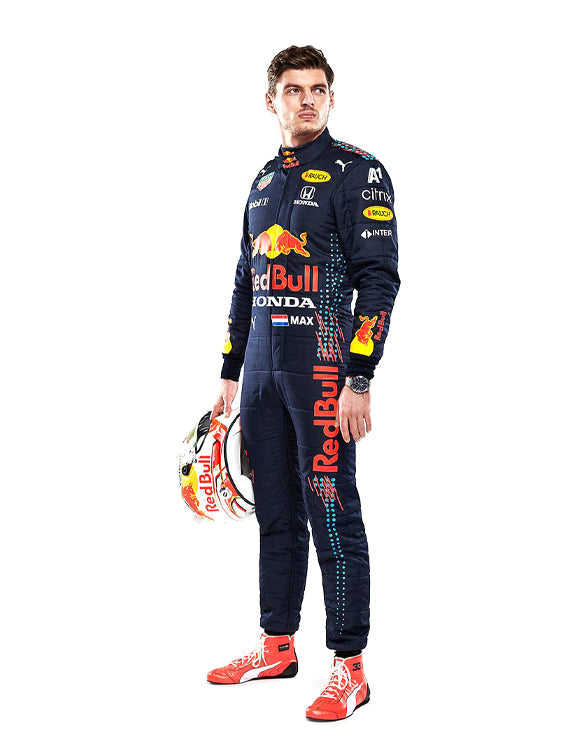 F1 Red Bull Max Verstappen 2021 Printed Race Suit - Dubai Sports Pro