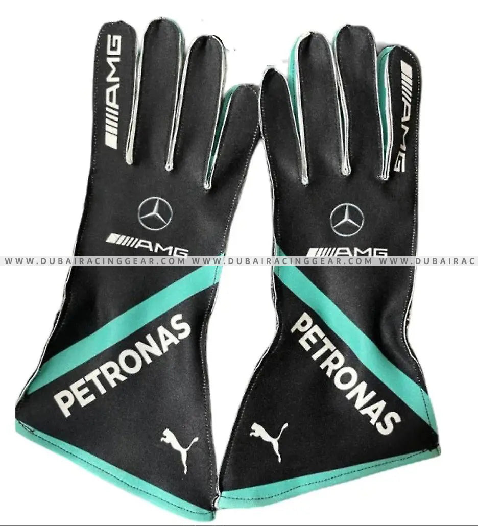 Mercedes 2023 Lewis Hamilton Gloves - Dubai Racing Gear - Dubai Sports Pro