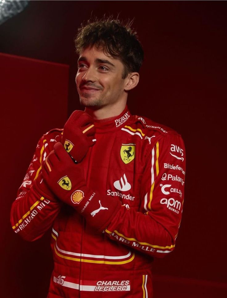 Ferrari Racing Gloves- 2024 Charles Leclerc Gloves - Dubai Sports Pro