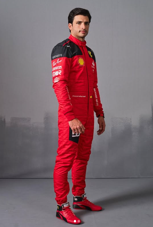 2023 Carlos Sainz Ferrari F1 Racing Suit - Dubai Sports Pro