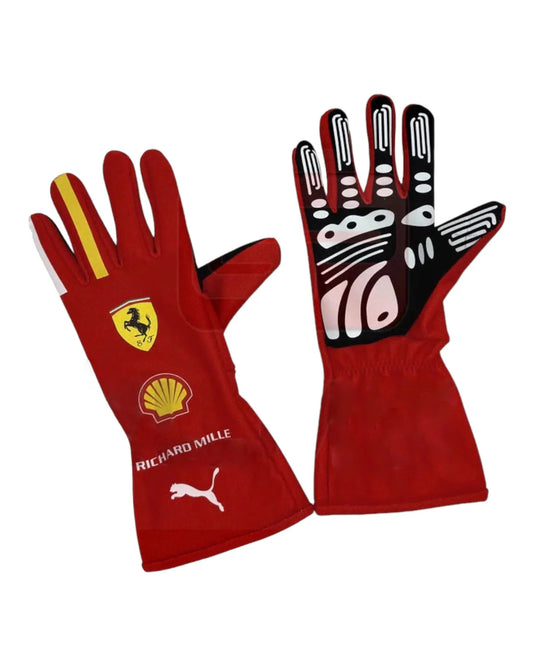 Ferrari Racing Gloves- 2024 Charles Leclerc Gloves - Dubai Sports Pro