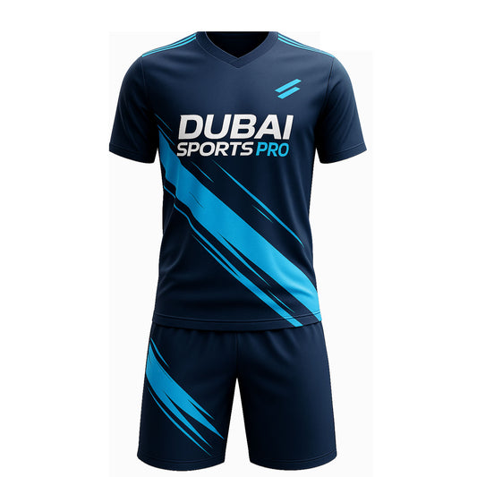 Dubai Sports Pro Custom Football Kit – Black & Yellow Elite Edition