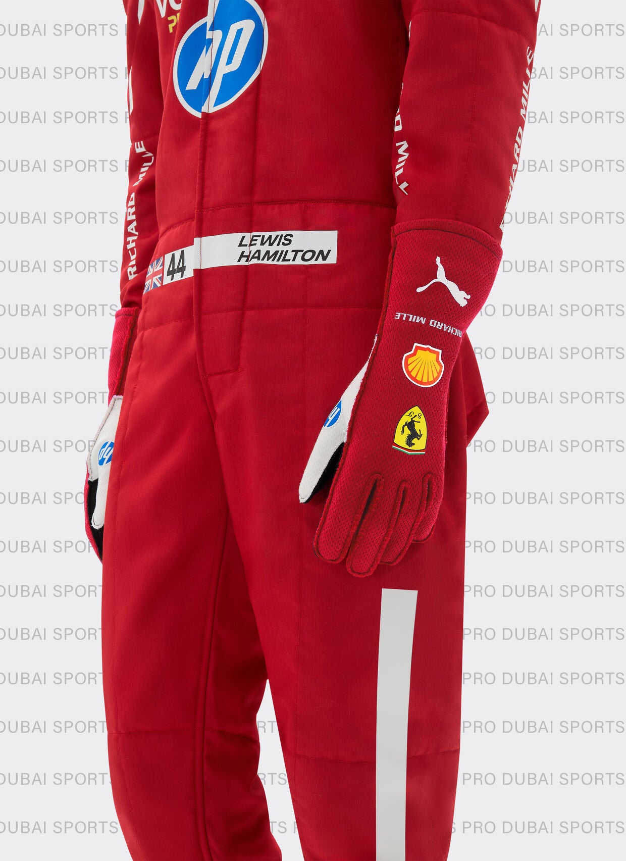 Lewis Hamilton Racing Gloves – Scuderia Ferrari Edition | Premium Karting & Racing Gloves