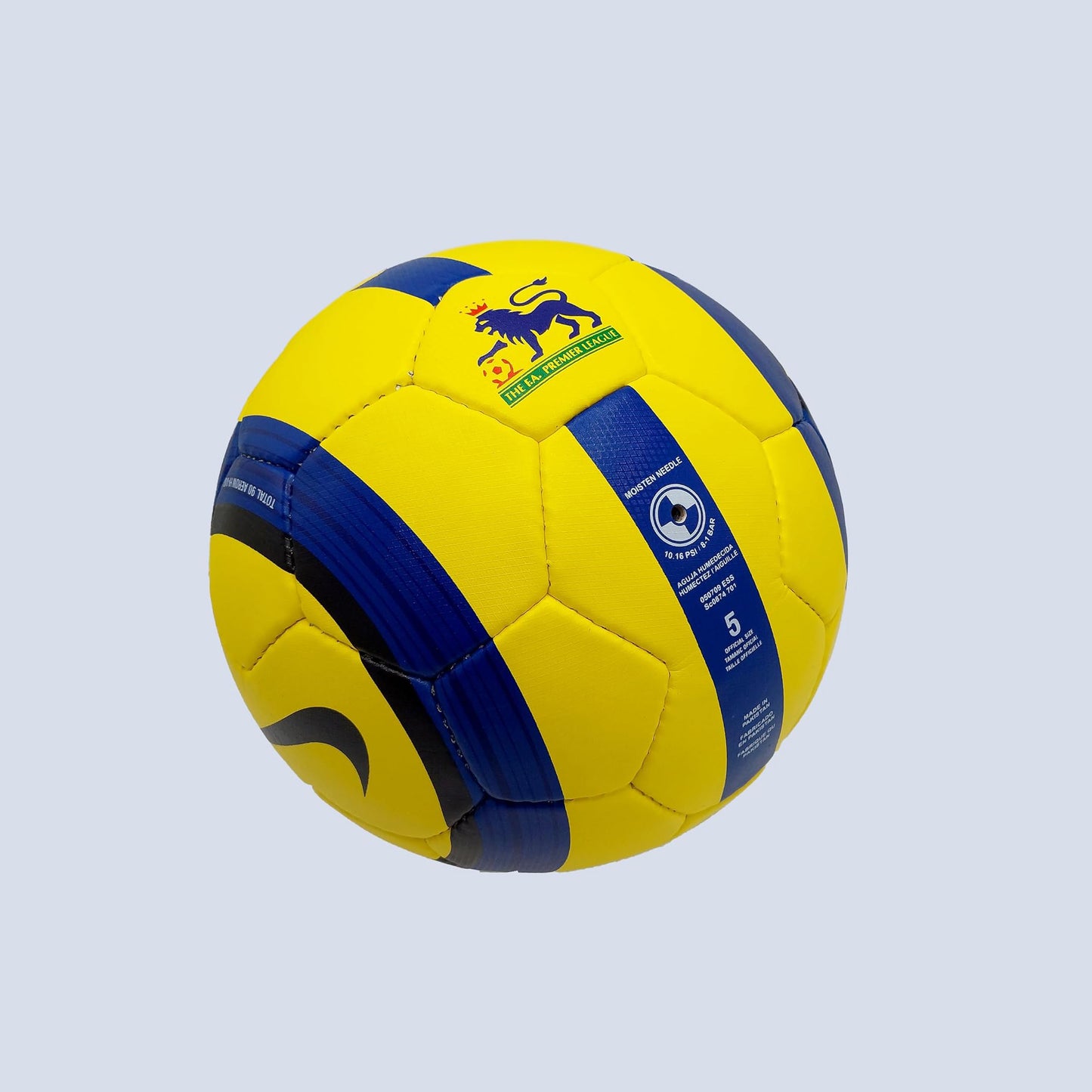 Match Ball 2005/06 Size 5, Authentic Retro Soccer Ball, Limited Edition Collector’s Football, Yellow/Blue