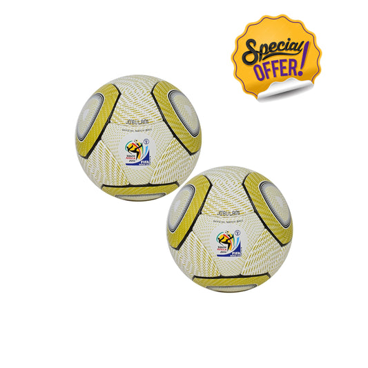 South Africa 2010 Golden Football – Size 5 Hand Stitched (Pack of 2)
