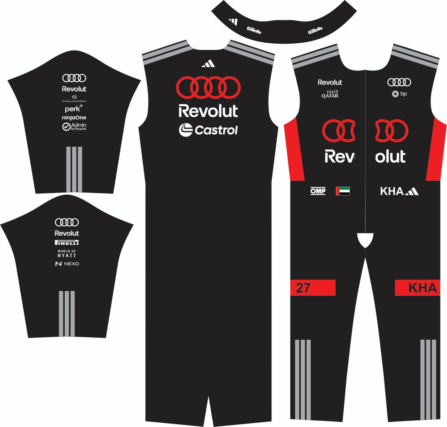 Audi x Revolut x BP Sponsored Professional Racing Suit – Dubai Sports Pro