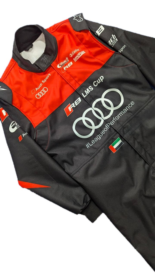 Audi Sport LMS Cup Racing Suit – Red & Black Replica Edition
