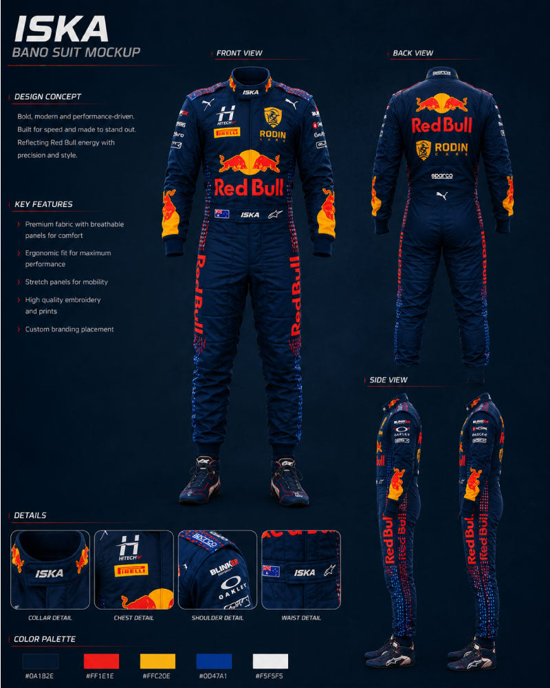 Blue Apex Racing Suit – Custom Double Layer Motorsport Kart Racing Suit