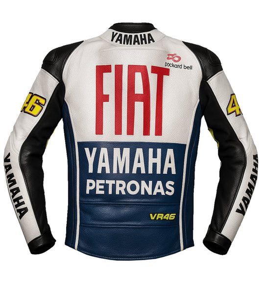 Yamaha FIAT VR46 Racing Leather Jacket – MotoGP Custom Edition