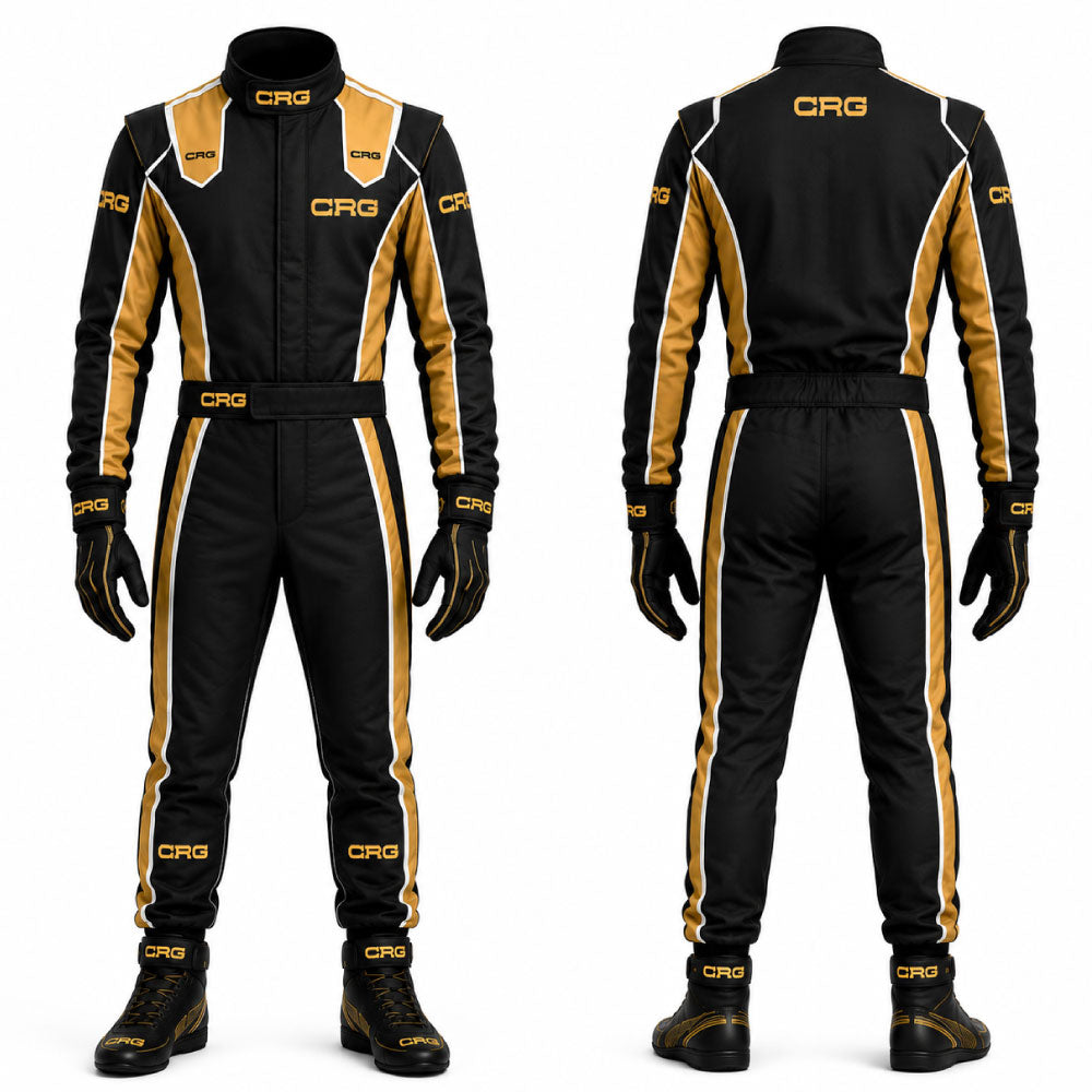 Black Crown Racing Suit – Custom Design Double Layer Motorsport Kart Racing Suit
