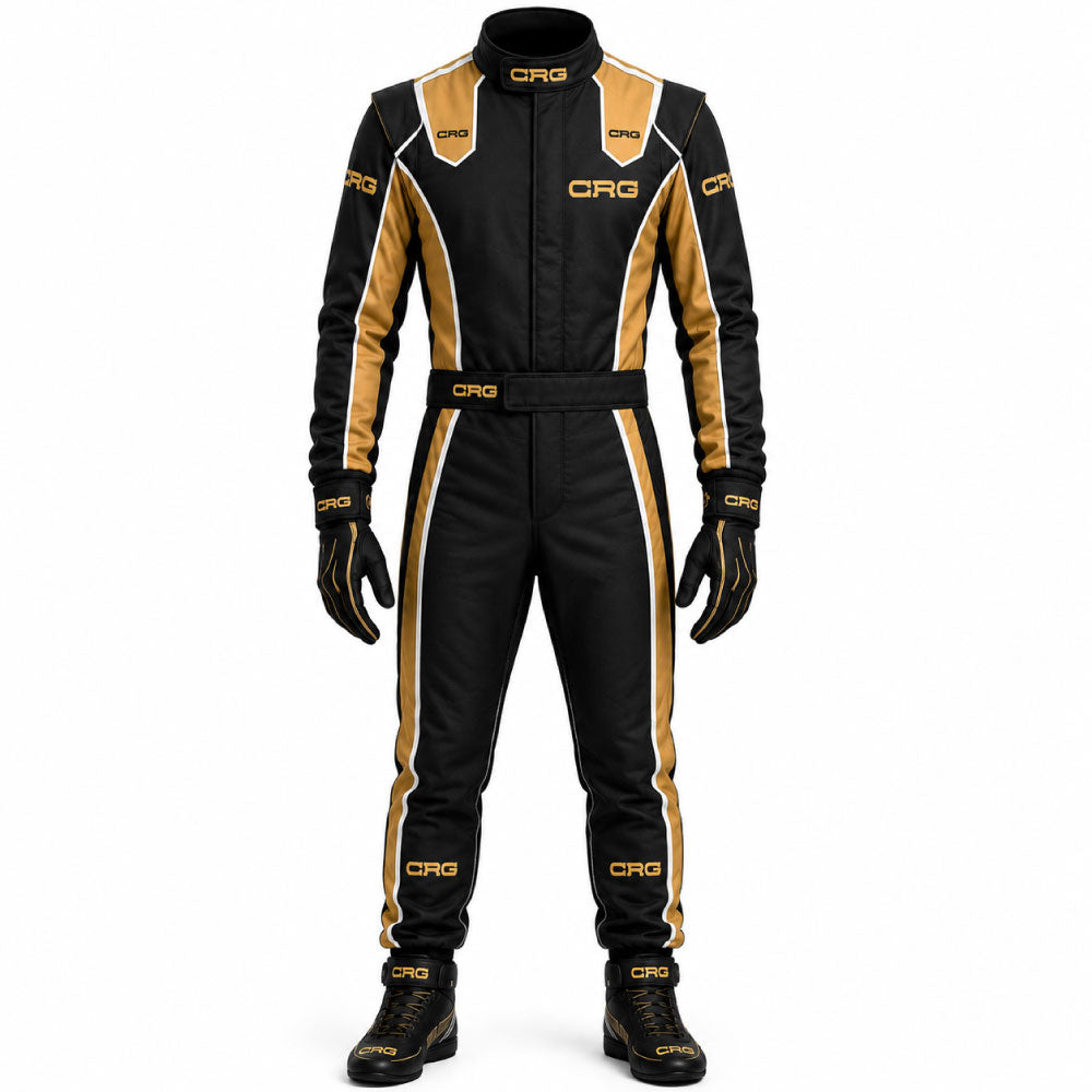 Black Crown Racing Suit – Custom Design Double Layer Motorsport Kart Racing Suit