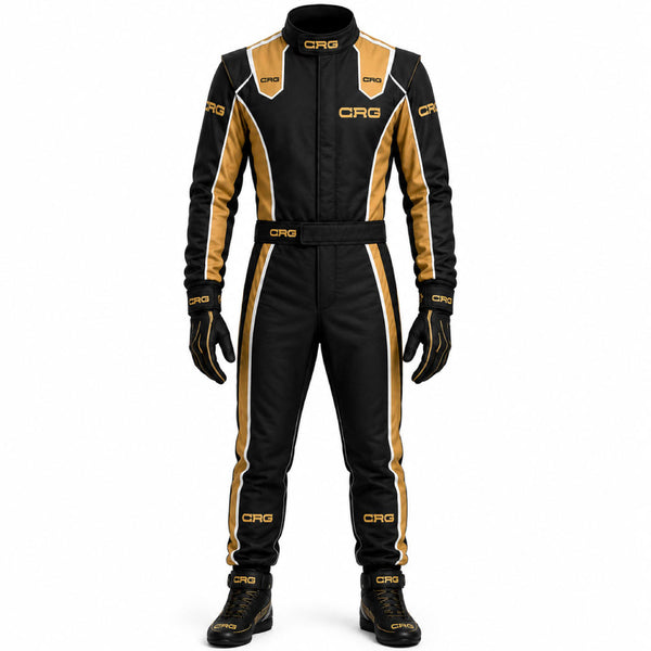 Black Crown Racing Suit – Custom Design Double Layer Motorsport Kart Racing Suit