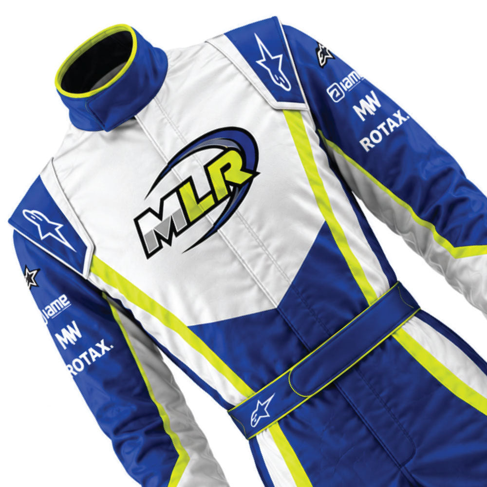 Blue Thunder Racing Suit – Custom Double Layer Kart Racing Suit