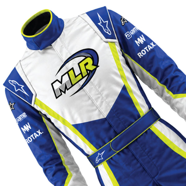 Blue Thunder Racing Suit – Custom Double Layer Kart Racing Suit