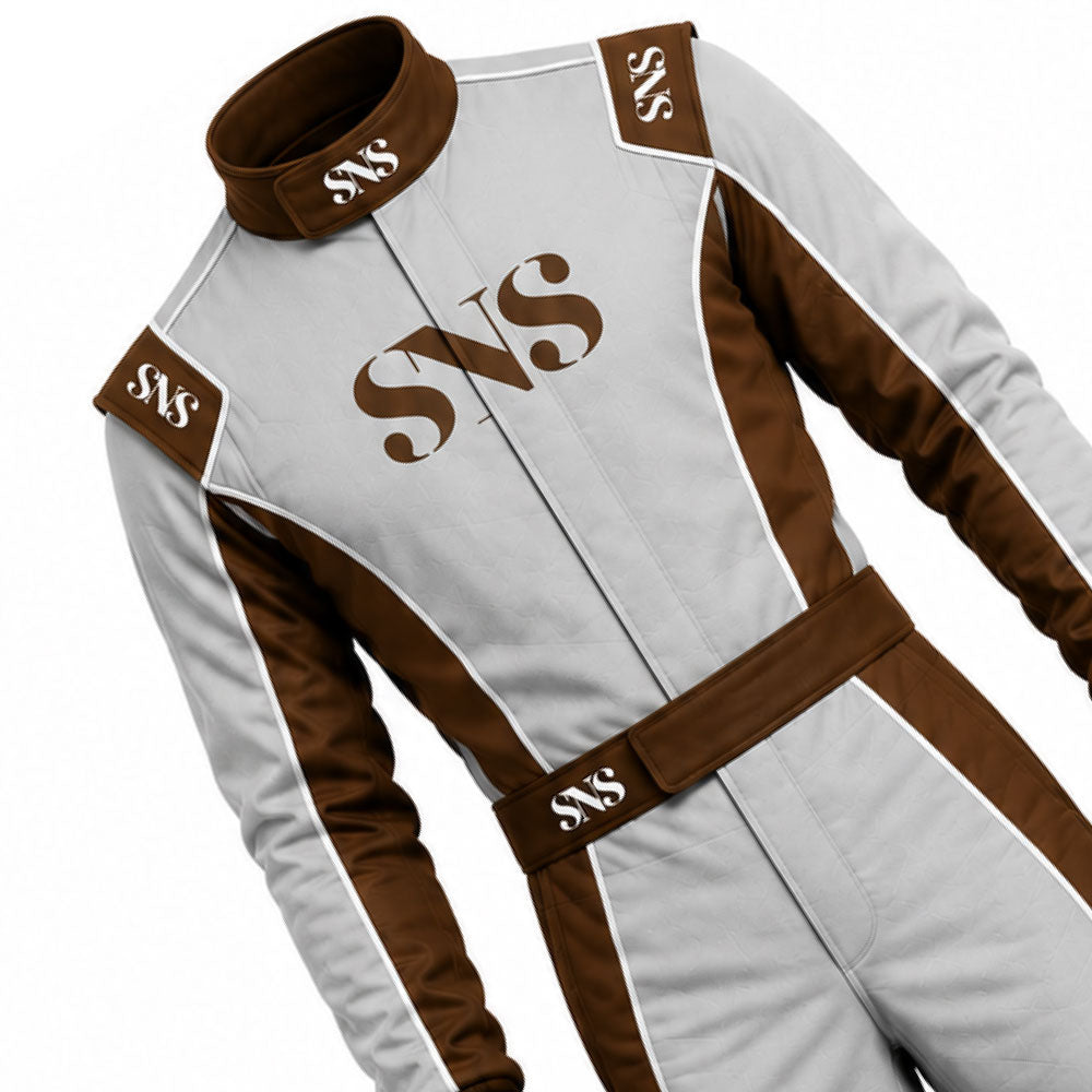 Brown Crown Racing Suit – Custom Design Double Layer Motorsport Kart Racing Suit