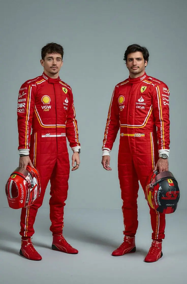 Charles Leclerc 2024 Ferrari Race Suit - Dubai Racing Gear - Dubai Sports Pro
