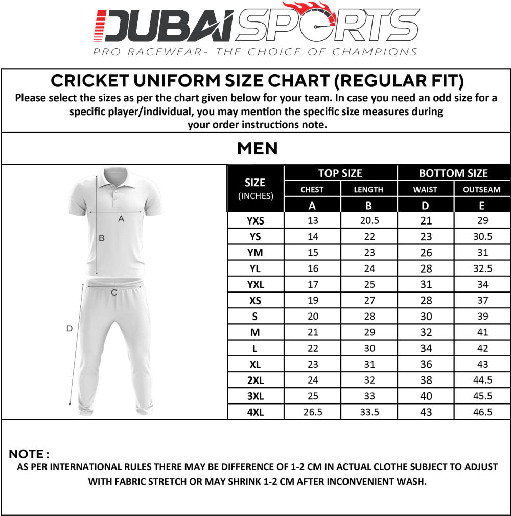 Dubai Sports Pro Custom Cricket Kit – Elite Performance Edition