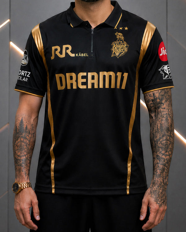 Dubai Sports Pro Retro Cricket Jersey | Black Gold Fan Edition UAE