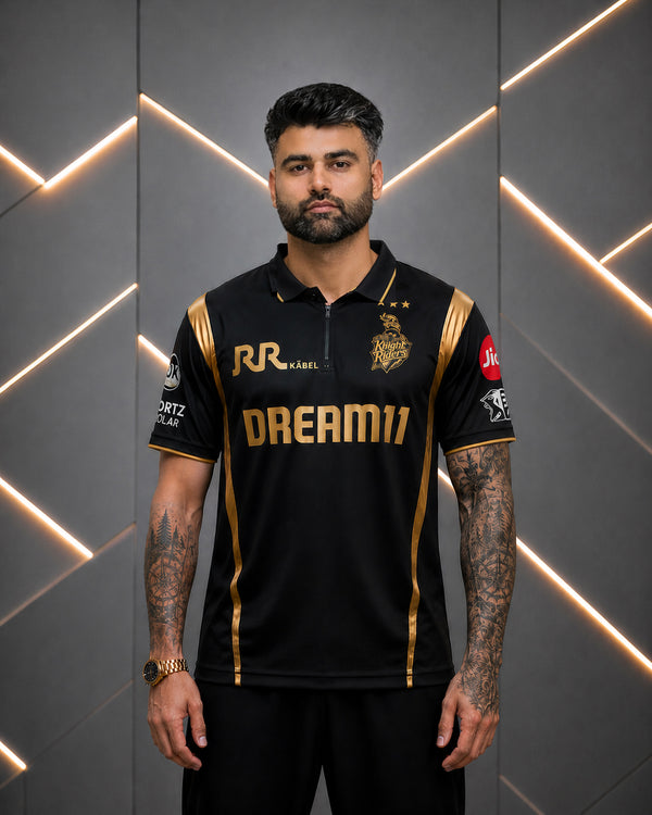 Dubai Sports Pro Retro Cricket Jersey | Black Gold Fan Edition UAE