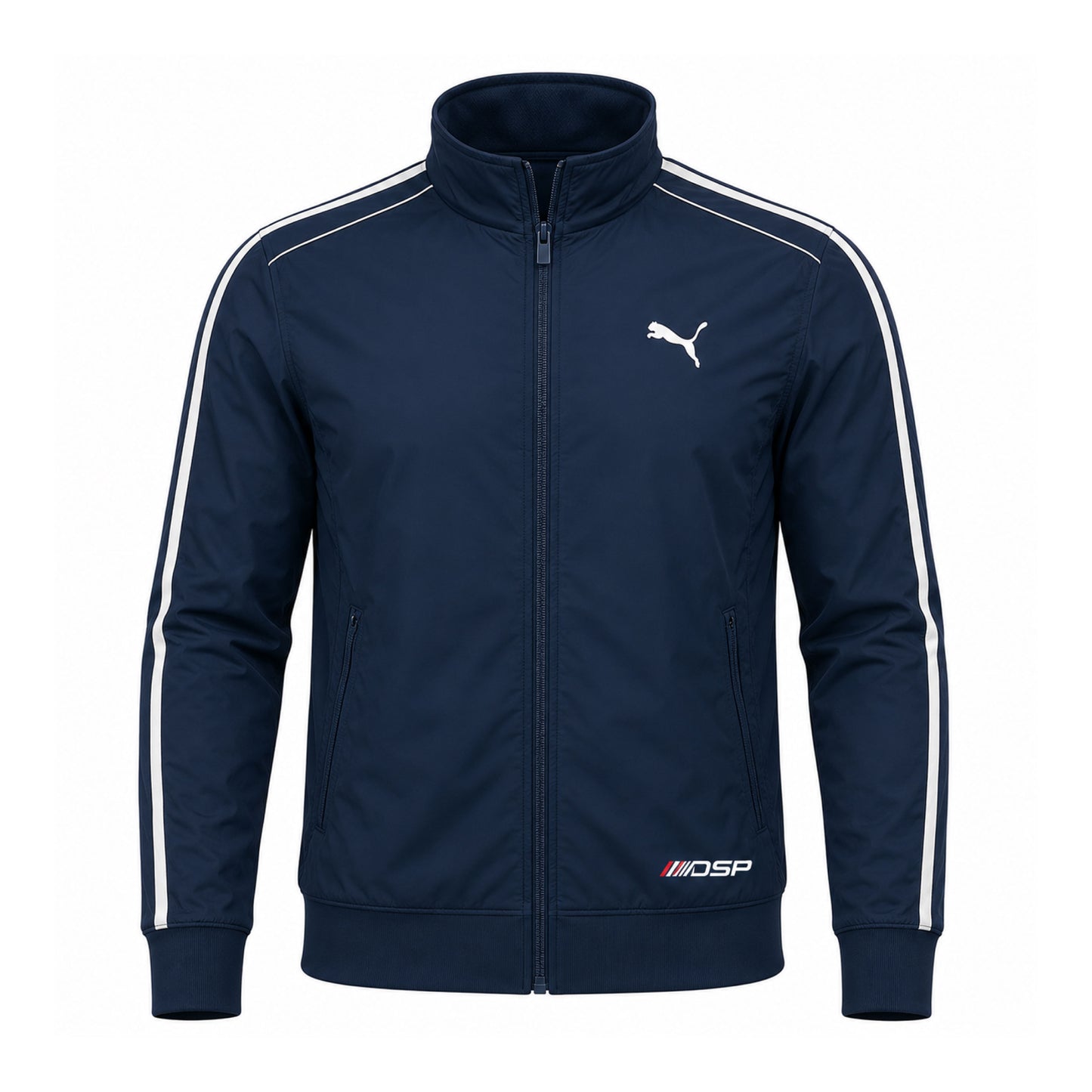 Premium Navy Sports Track Jacket | Lightweight Full Zip Performance Jacket