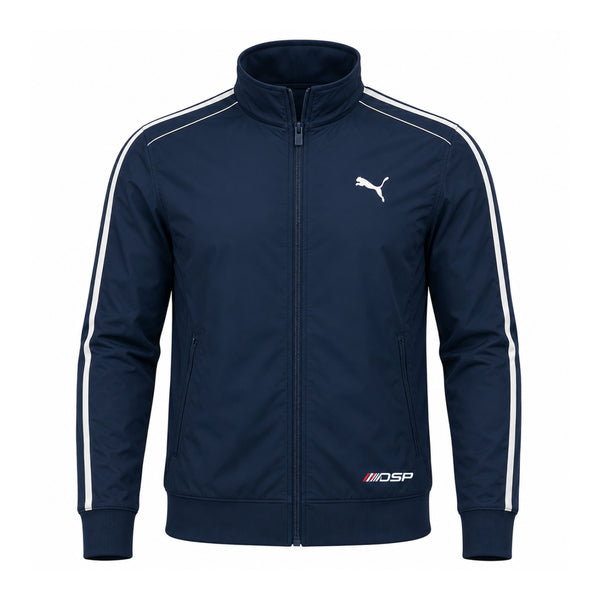Premium Navy Sports Track Jacket | Lightweight Full Zip Performance Jacket