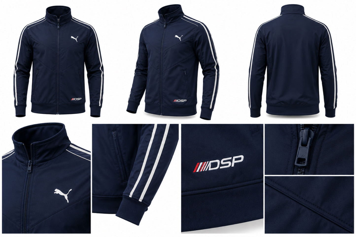 Premium Navy Sports Track Jacket | Lightweight Full Zip Performance Jacket