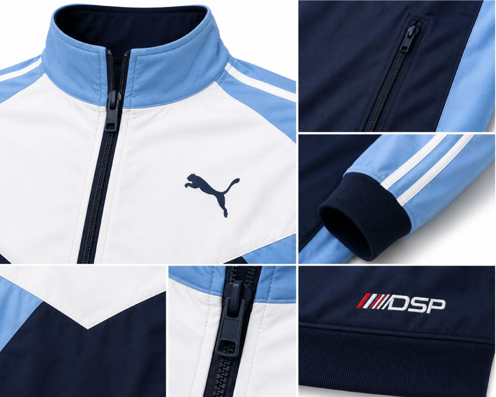 Sky Blue Sports Track Jacket | Premium Full Zip Performance Jacket | Dubai Sports Pro