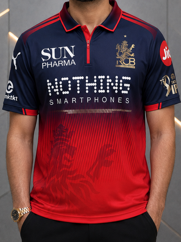 Dubai Sports Pro Red Black Cricket Jersey – IPL Fan Edition Performance T-Shirt