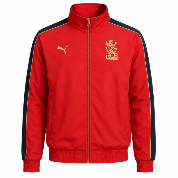 RCB 2026 Replica Track Jacket – Red Full Zip Fan Edition Sports Jacket