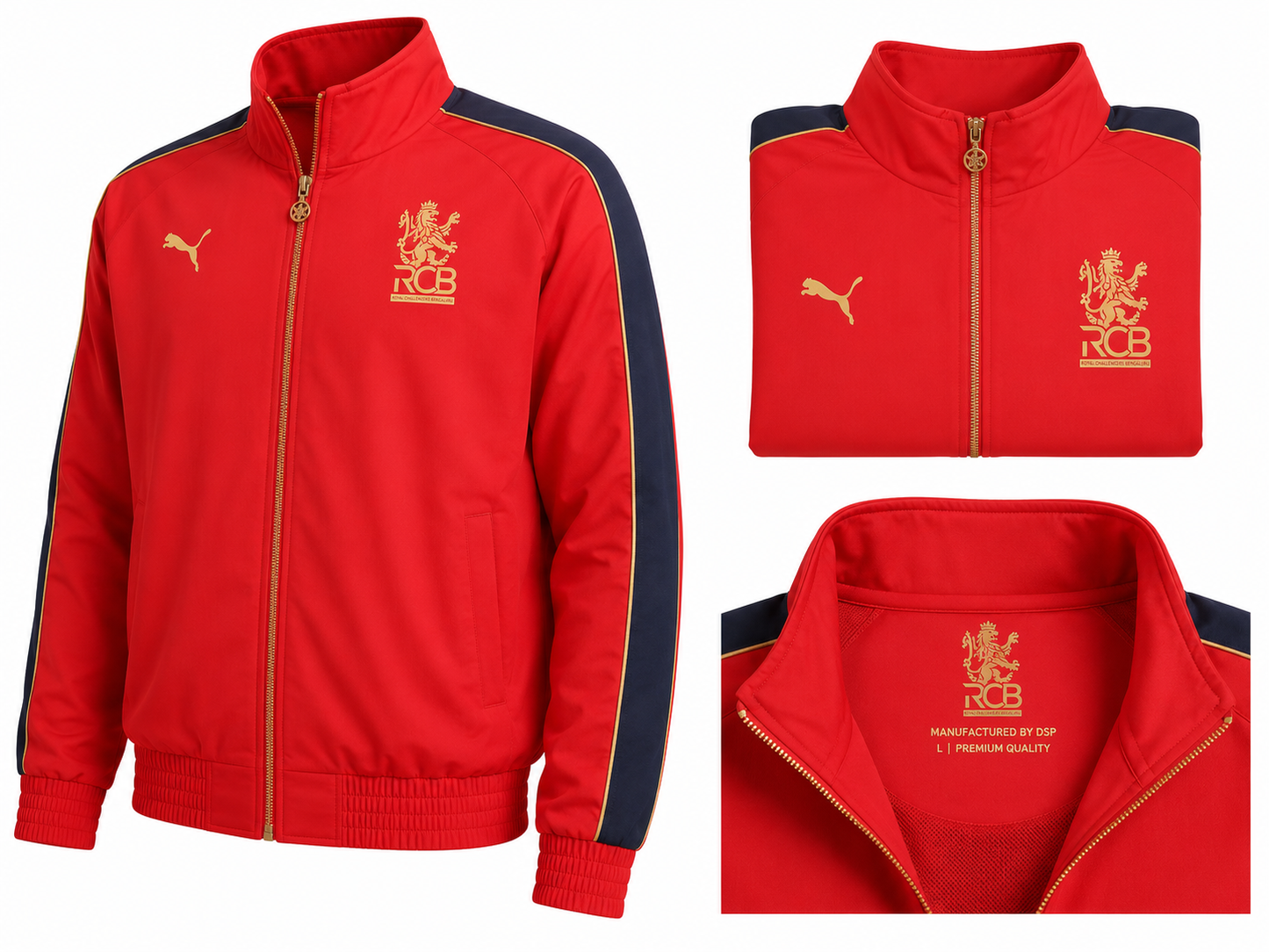 RCB 2026 Replica Track Jacket – Red Full Zip Fan Edition Sports Jacket
