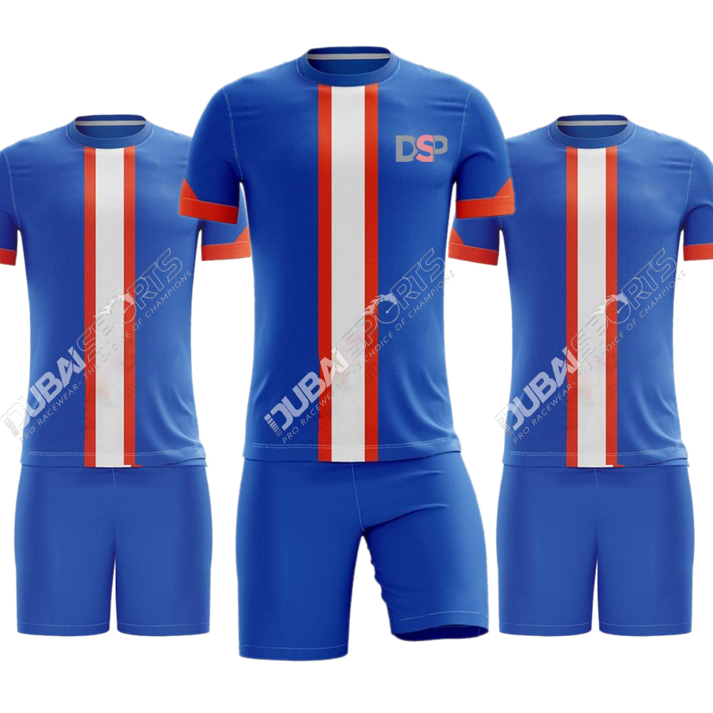 DSP Multi Color Streak Soccer Uniform – Lightweight Football Kit for All