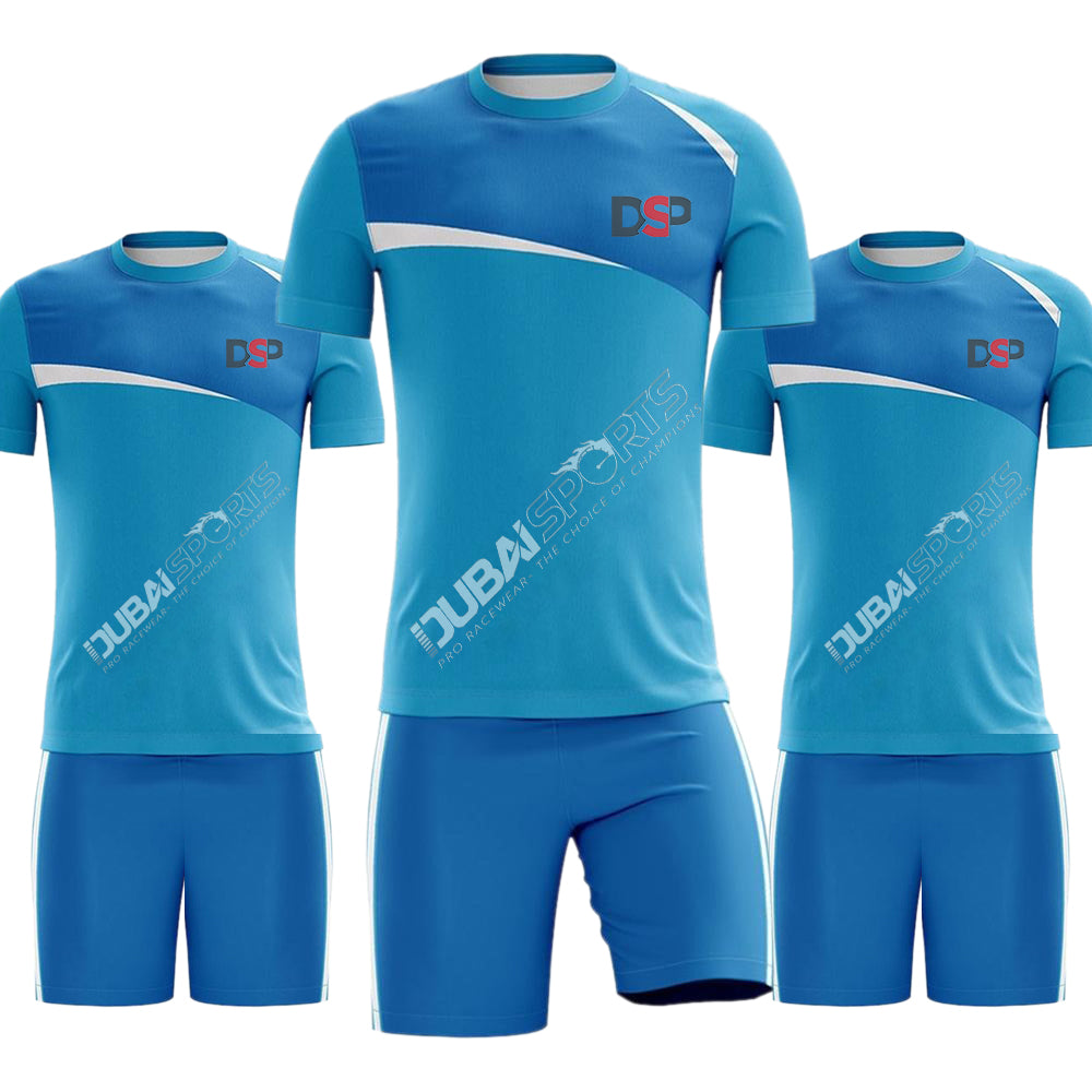 DSP Sky Color Streak Soccer Uniform – Lightweight Football Kit for All