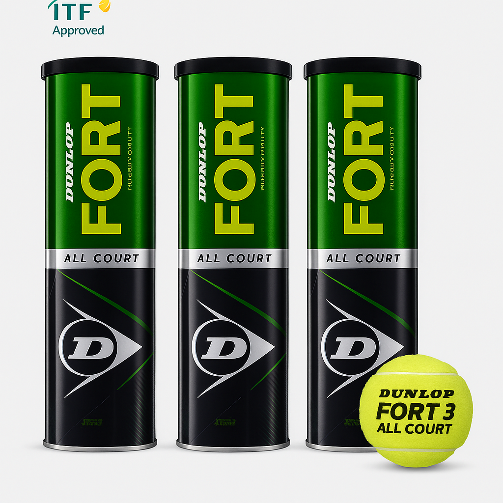 Dunlop Fort All Court Tennis Balls – 3 Pack (9 Balls) | Dubai Sports Pro