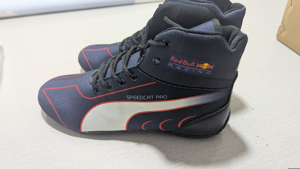 Red Bull Racing Inspired Speedcat Pro Racing Shoes – Premium Karting Motorsport Boots